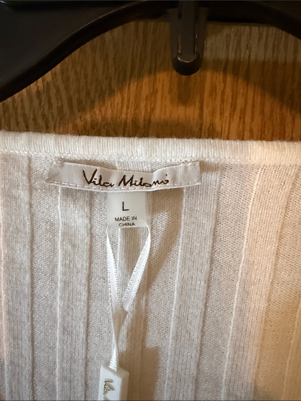 Pleated V‑Neck Cream Tunic Top by Alfani - Picture 2 of 7